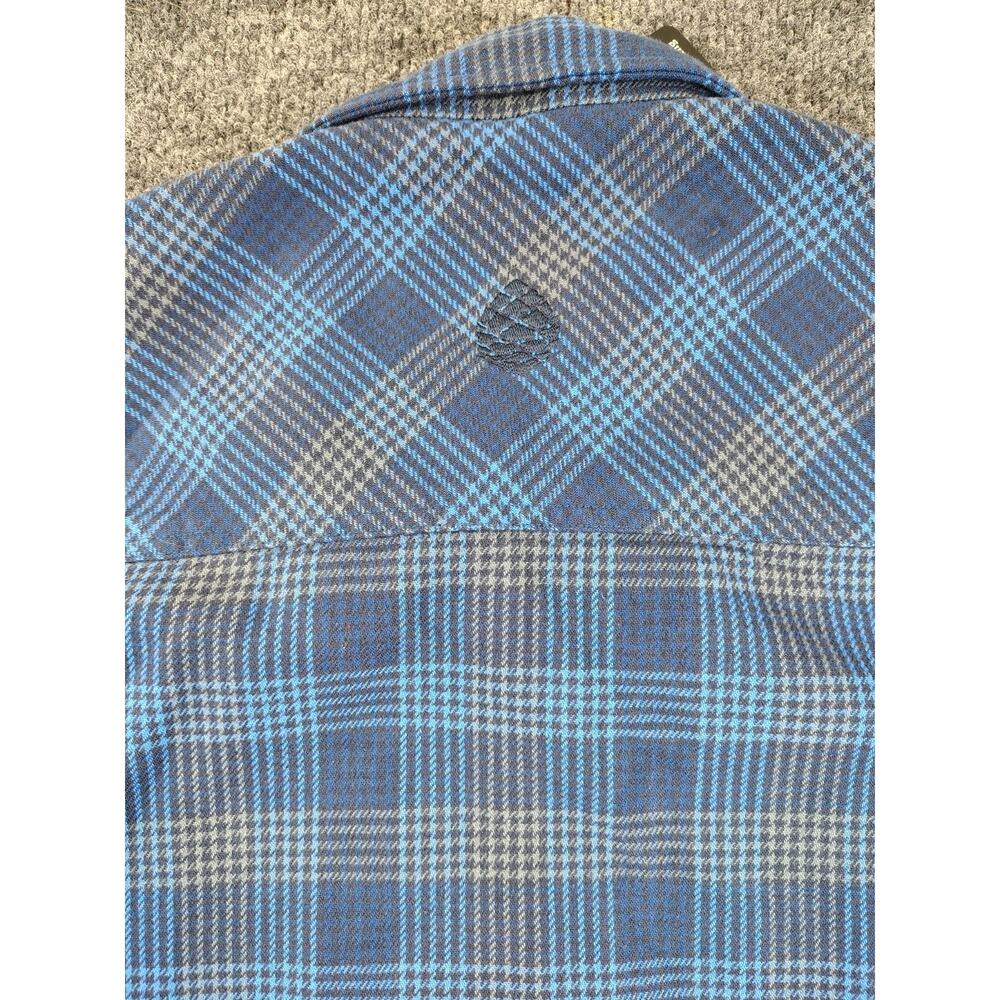 Stio Flannel Jacket Men's L Blue Plaid Heavyweight Outdoor Work Wear Shacket NWT - Picture 6 of 11